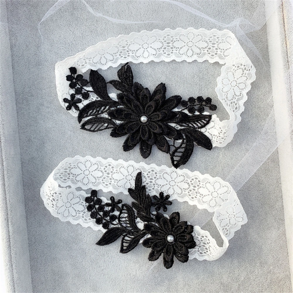 1 Pair Women Lace Garter Belt Bride Leg Garter Sexy Cosplay Thigh Bands Garter Stocking Party Wedding Accessories