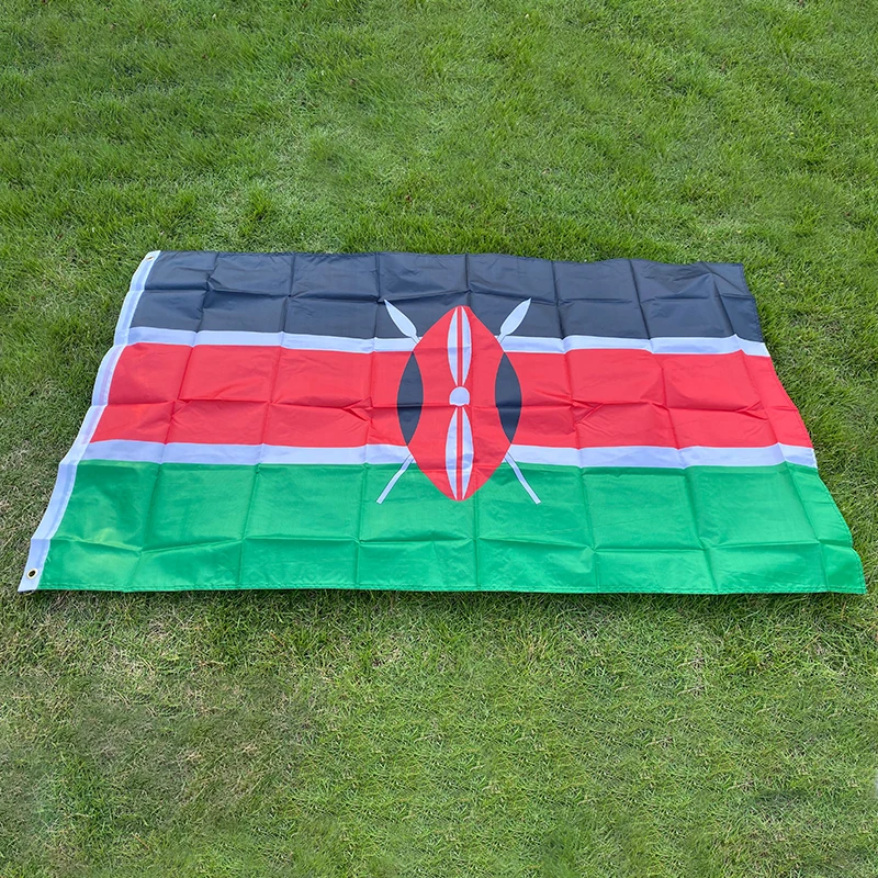 aerxemrbrae flag  90+150cm size    Kenya Flag Polyester Flag   For Decoration