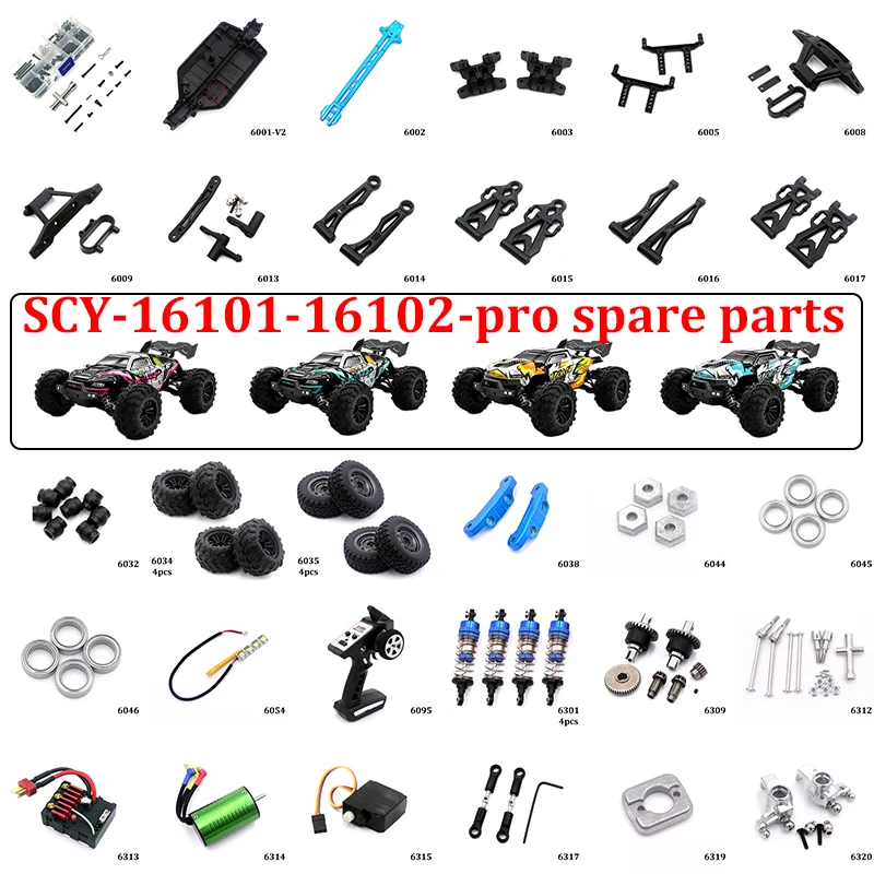 

SCY 16101 16102 PRO RC автомобильные детали поворотный вал шестерни подшипник тяга рулевая чашка поворотный рычаг винты для шин двигателя
