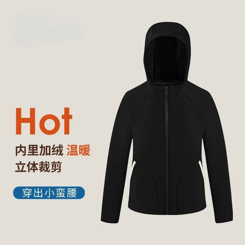 Women's Korean Tracksuit Jackets Loose Long-sleeved Training Running Yoga Workout Clothes Hooded Leisure Outdoor Sports Jackets