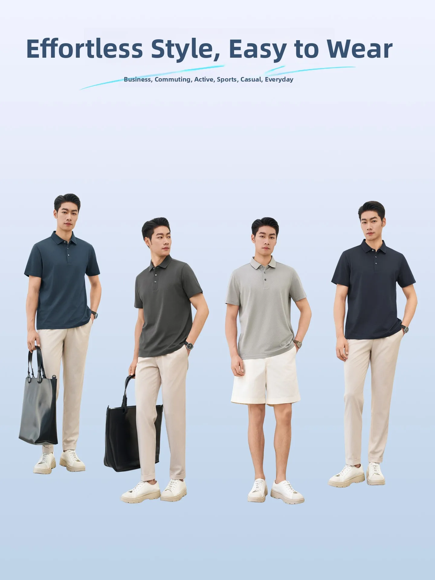 Comfortable Cotton Silk Short Sleeve  Neck T-Shirt Men's Fashion Cool Feeling Summer New Arrival Hengyuanxiang T-Shirt