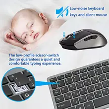 Wireless Slim Keyboard and Mouse Set with Multilingual Keys #5