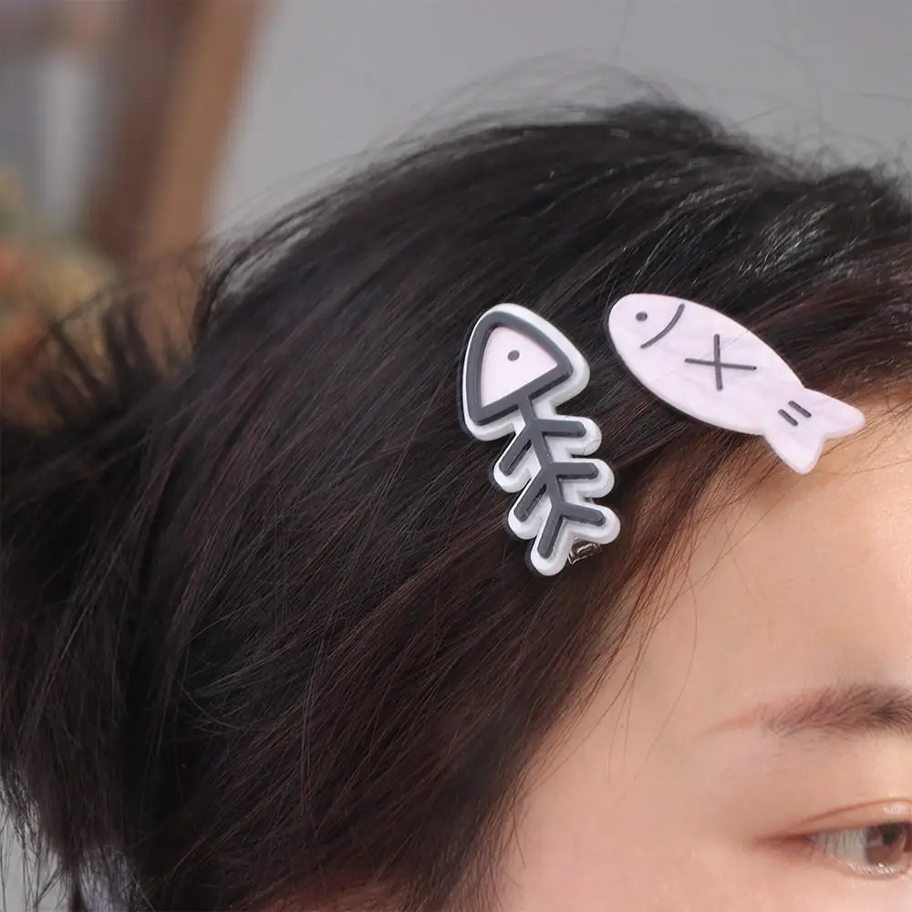 

Simple Fish Bone Bangs Clip Acetic Acid Y2K Hair Clips Pink Hair Clips Barrettes Spicy Girl