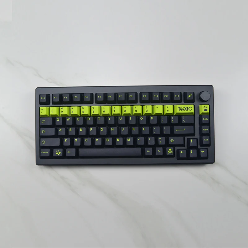 129 Keys GMK Toxic Keycaps Set Cherry Profile PBT Dye Sublimation Keycap For Cherry MX Switch Mechanical Keyboard