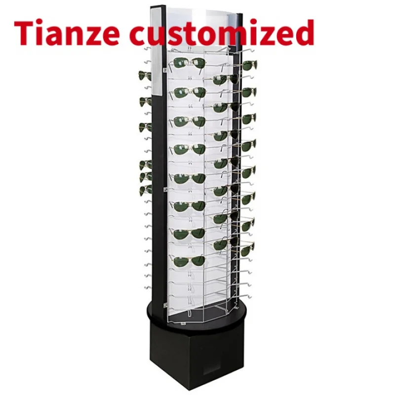 

(Customized)Design Retail Store Commercial Merchandising Luxury Spectacle Floor Standing Rotating Glasses Display Stand