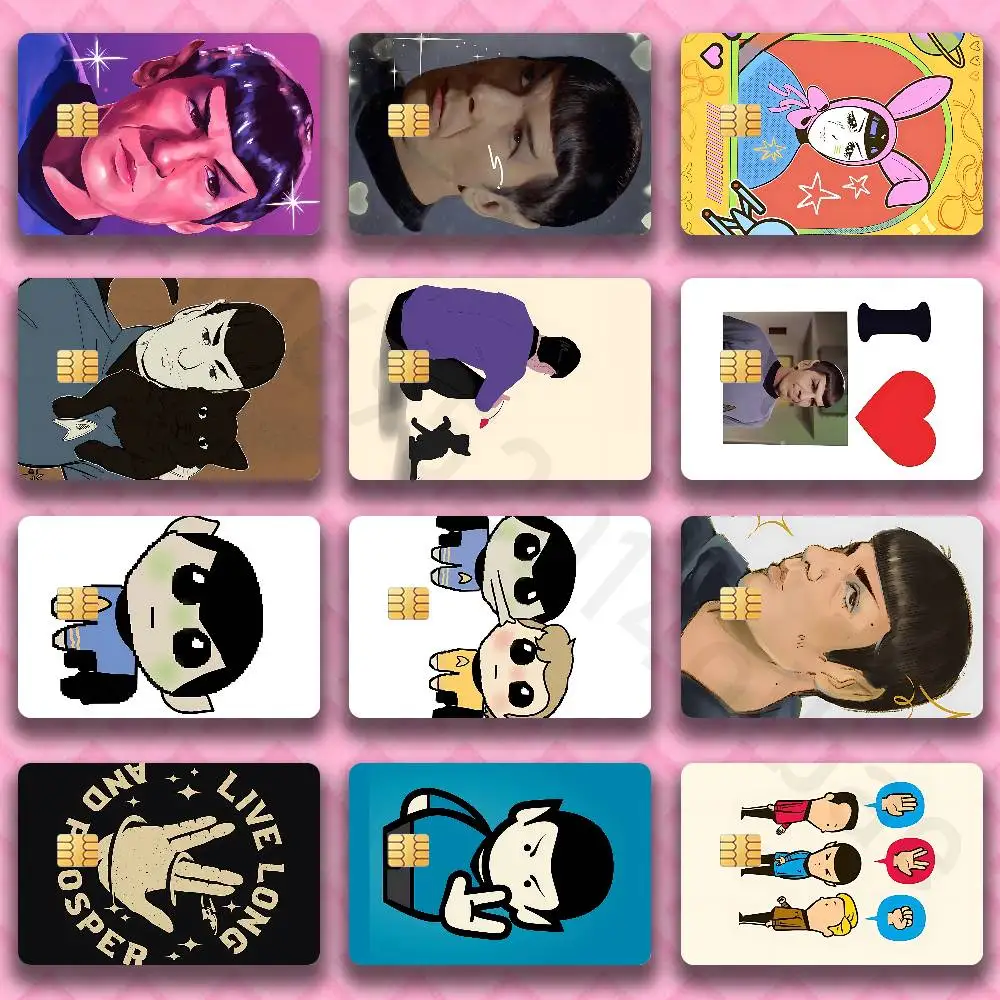 S-Star Trek Spock Space Credit Card Skin Stickers for Bank Card Bus Metro Card Sticker Waterproof Women Gift