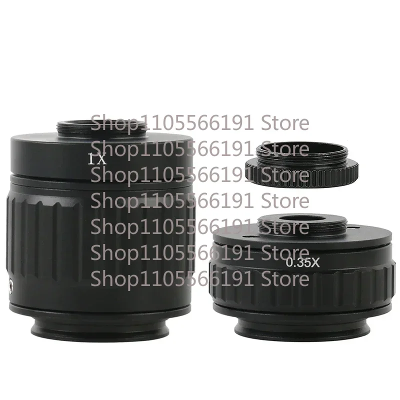 38mm To C mount 0.35X 0.5X Adapter Lens 1X Adapter Tube Trinocular Stereo Microscope Industrial Soldering Camera