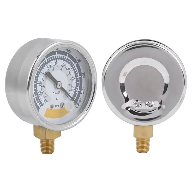 AT21-For Vacuum Gauge 0-14Psi For Vacuum Pump Accurate Air Gauge Instrument NPT 1/8 In Connector Pressure