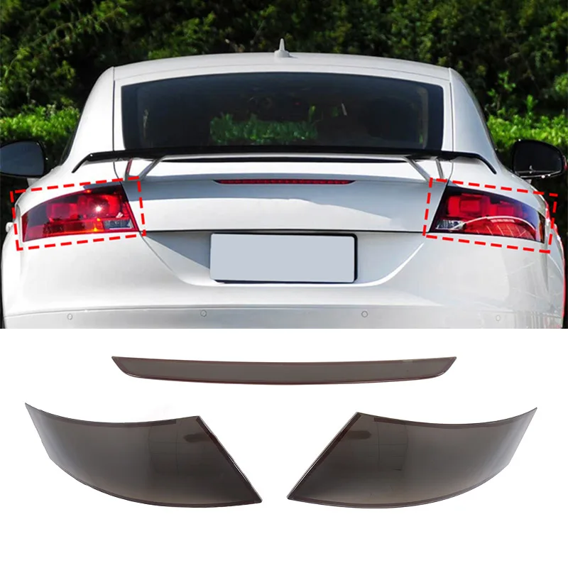 

ABS Black For Audi TT 2008-2014 Car Tail Light Cover Brake Light Wide Indicator Protective Cover Decorative Accessories
