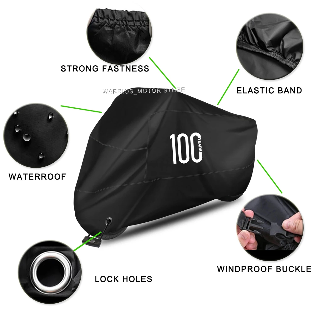 For BMW R18 1800CC 100th Motorcycle Cover UV Protective Dustproof Snowproof Waterproof Outdoors Motorcycle Waterproof Cover