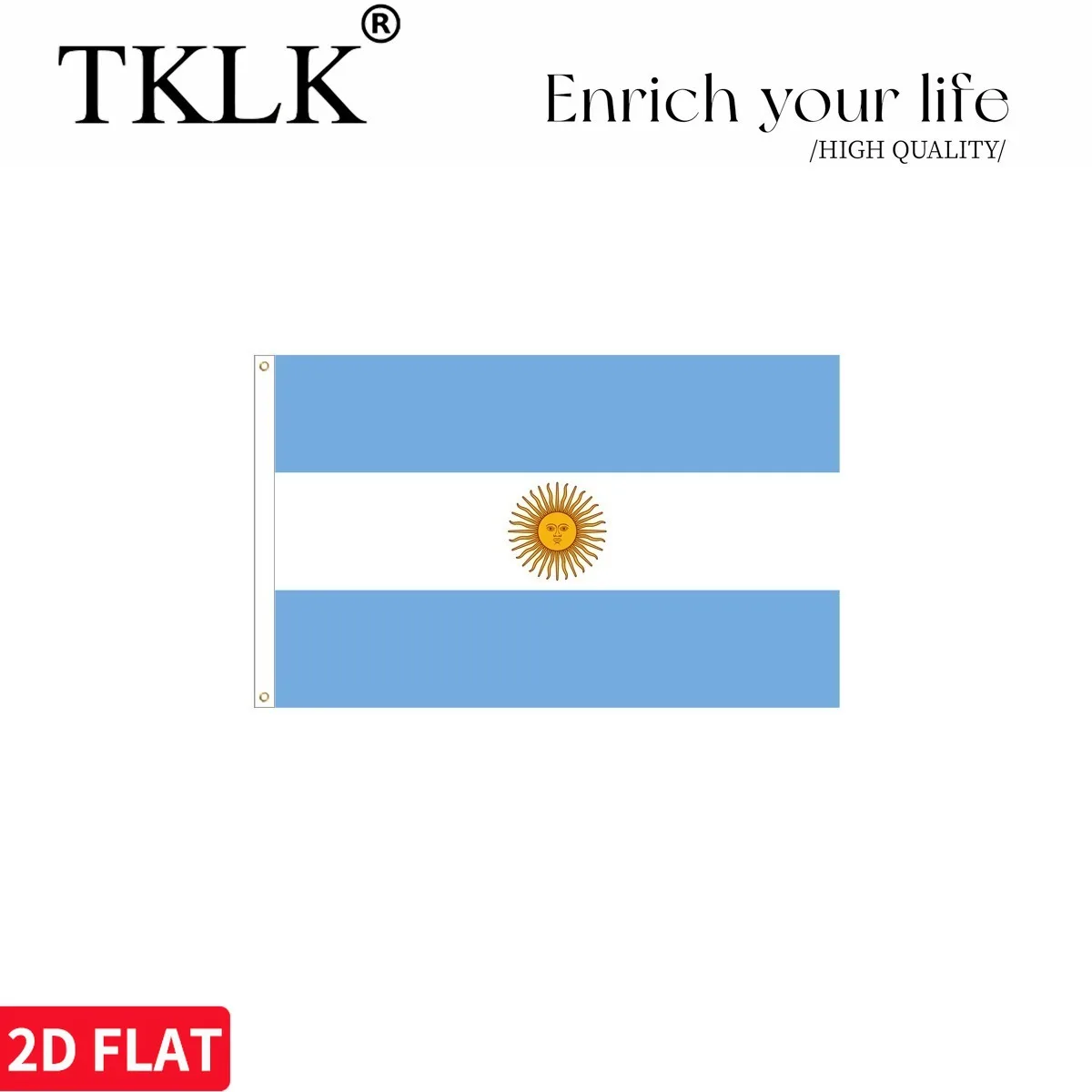 

1pc ARG AR Argentina Flag, 3x5 Ft Durable Country Flag Banner, Premium Polyester Vibrant Colors, 2 Grommets For Easy Hanging