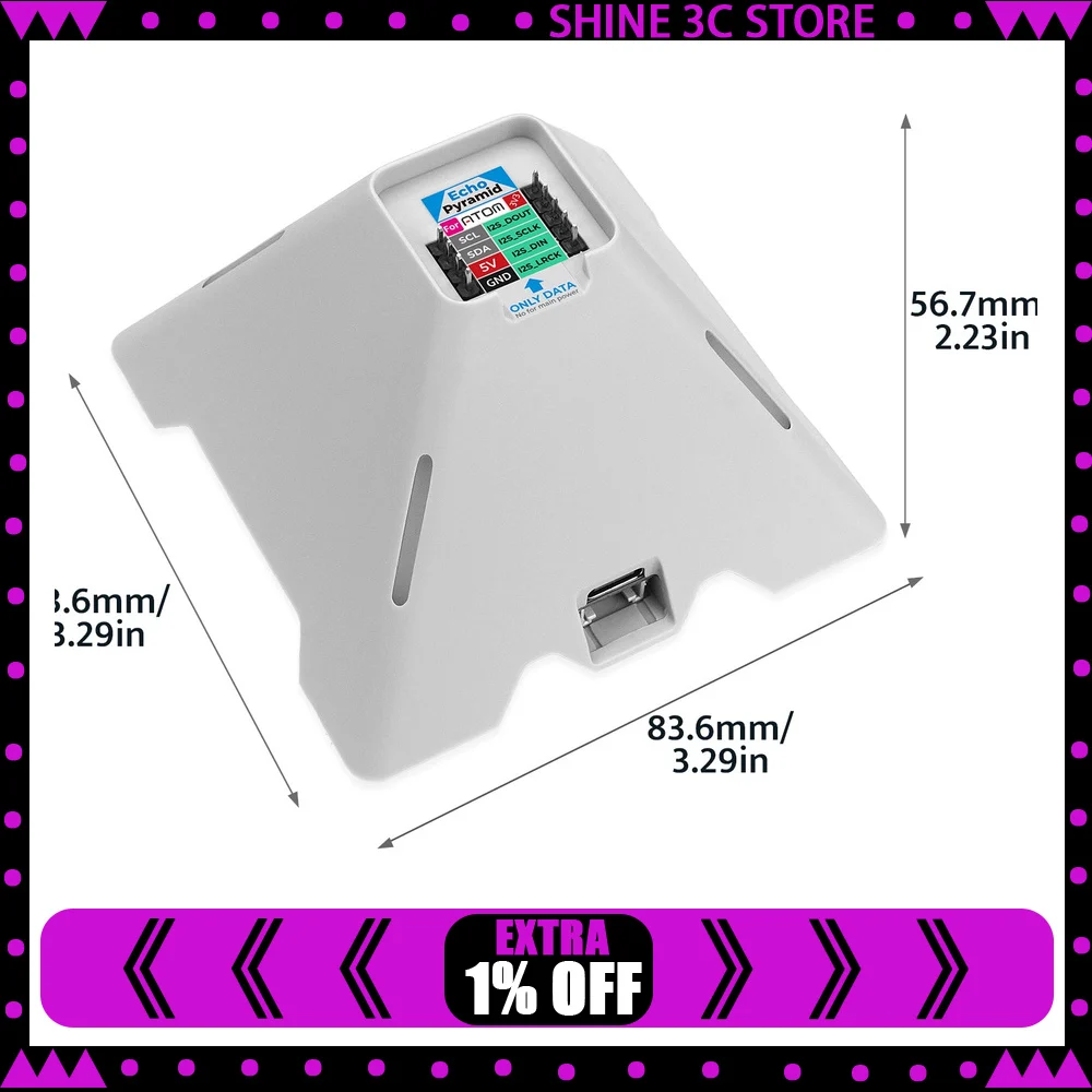 M5Stack Voice Pyramid Smart Speaker Base ES8311 Voice Interaction Module without M5Atom