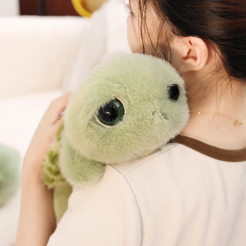 22/28/40CM encantador ojos grandes tortuga de peluche de juguete lindo muñeco de tortuga marina relleno suave Animal almohada decoración del hogar regalo de cumpleaños