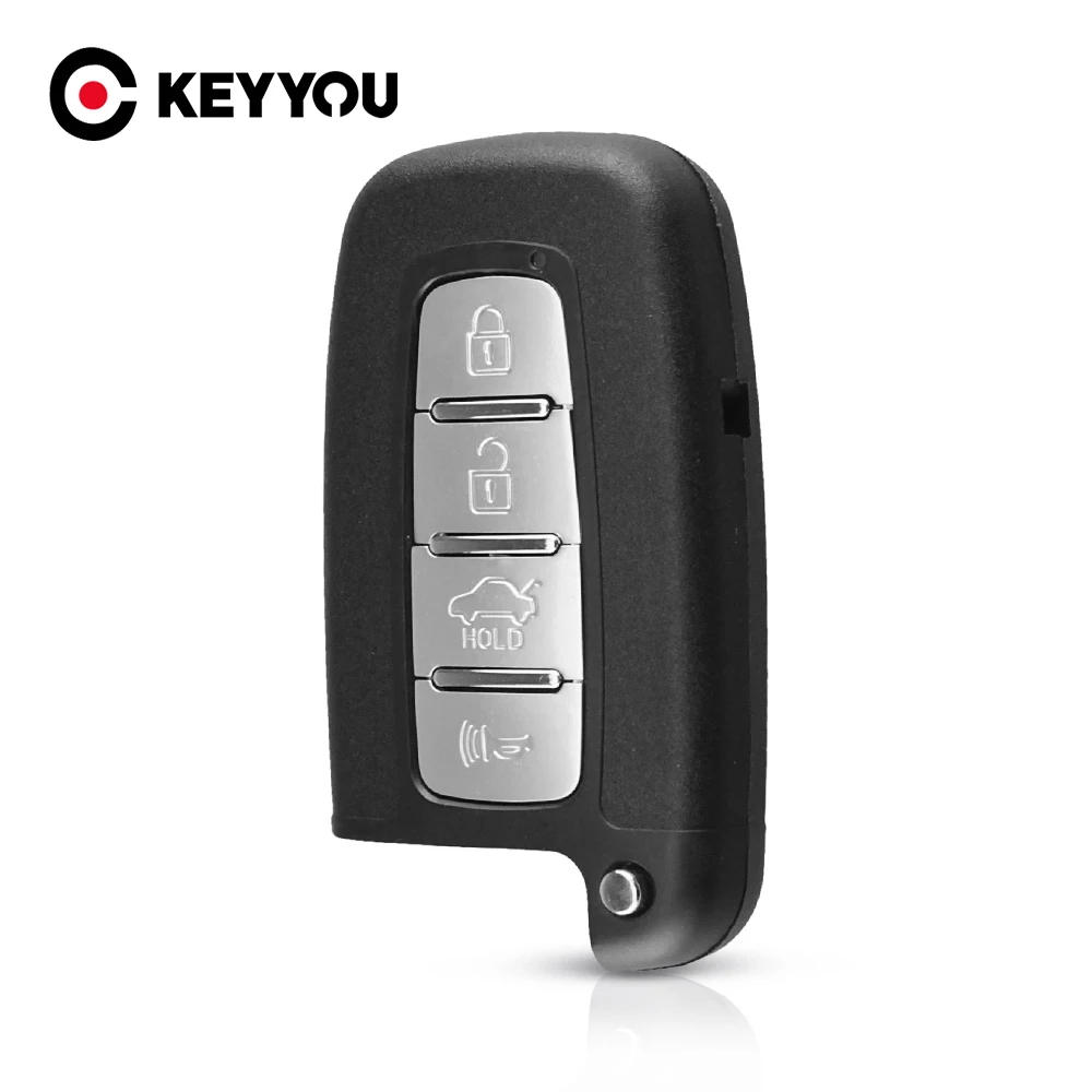 

KEYYOU Remote Car Key Shell For Hyundai Genesis Coupe Sonata Elantra Veloster Smart Keyless Entry Fob Transmitter 4 Buttons