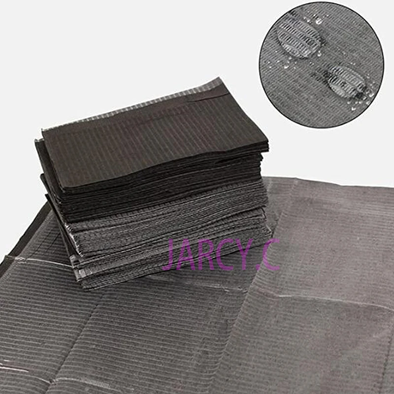 Jednorazowy tatuaż do czyszczenia mata na stół piękno paznokci tatuaż mata na stół śliniak stomatologiczny czarna wodoodporna folia kompozytowa obrus 45*33cm — zdjęcie 7