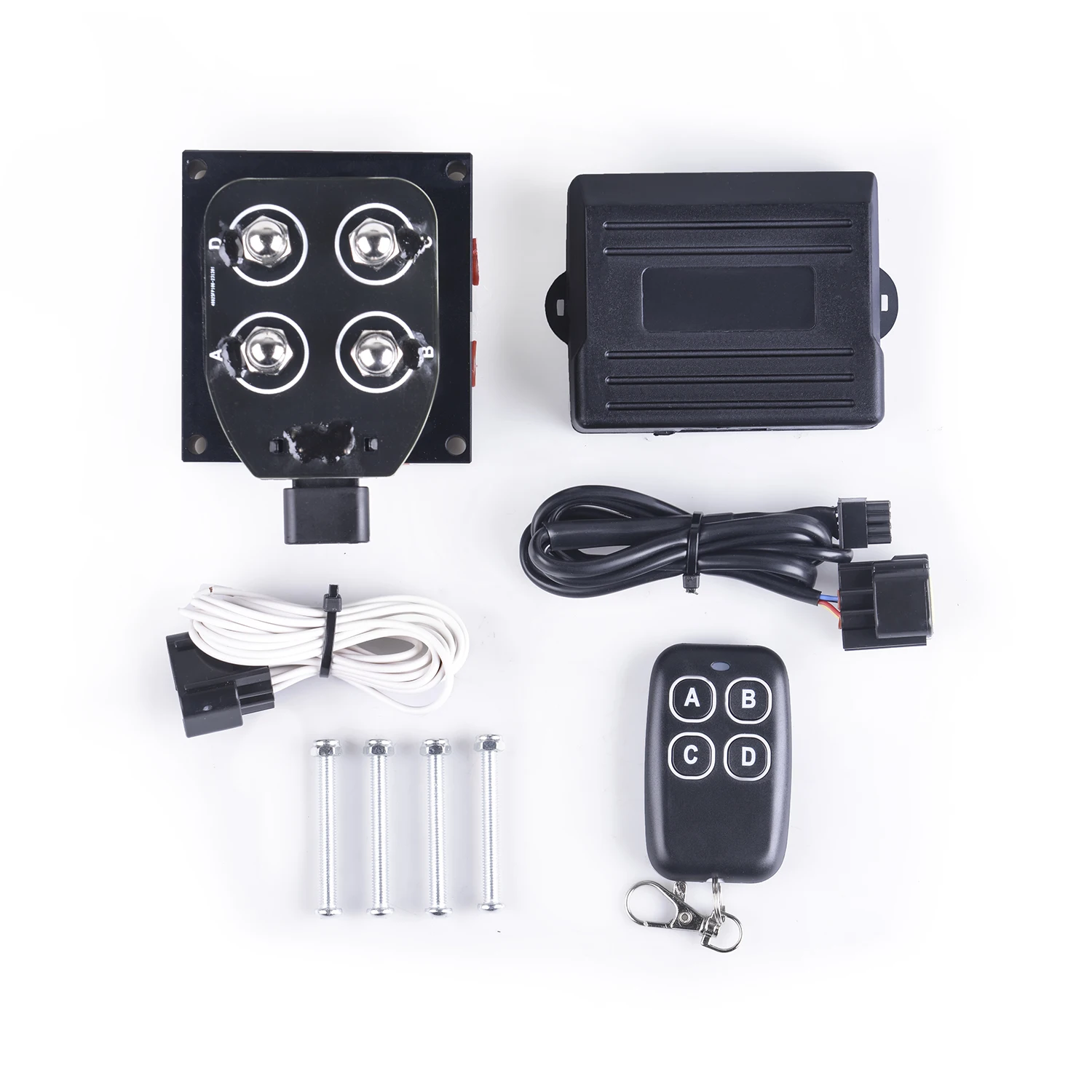 Universal 12v Solenoid Valve Air Ride Suspension Manifold Valve with Remote Controller 0-200psi with 4 Botton New Controller