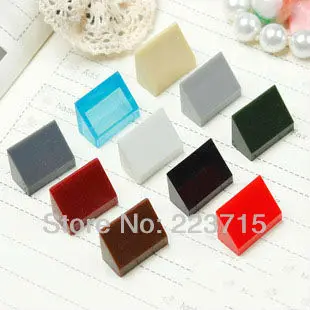 50pcs*Roof Tile 1x2x1 73 de.* DIY enlighten block bricks,Compatible With Assembles Particles