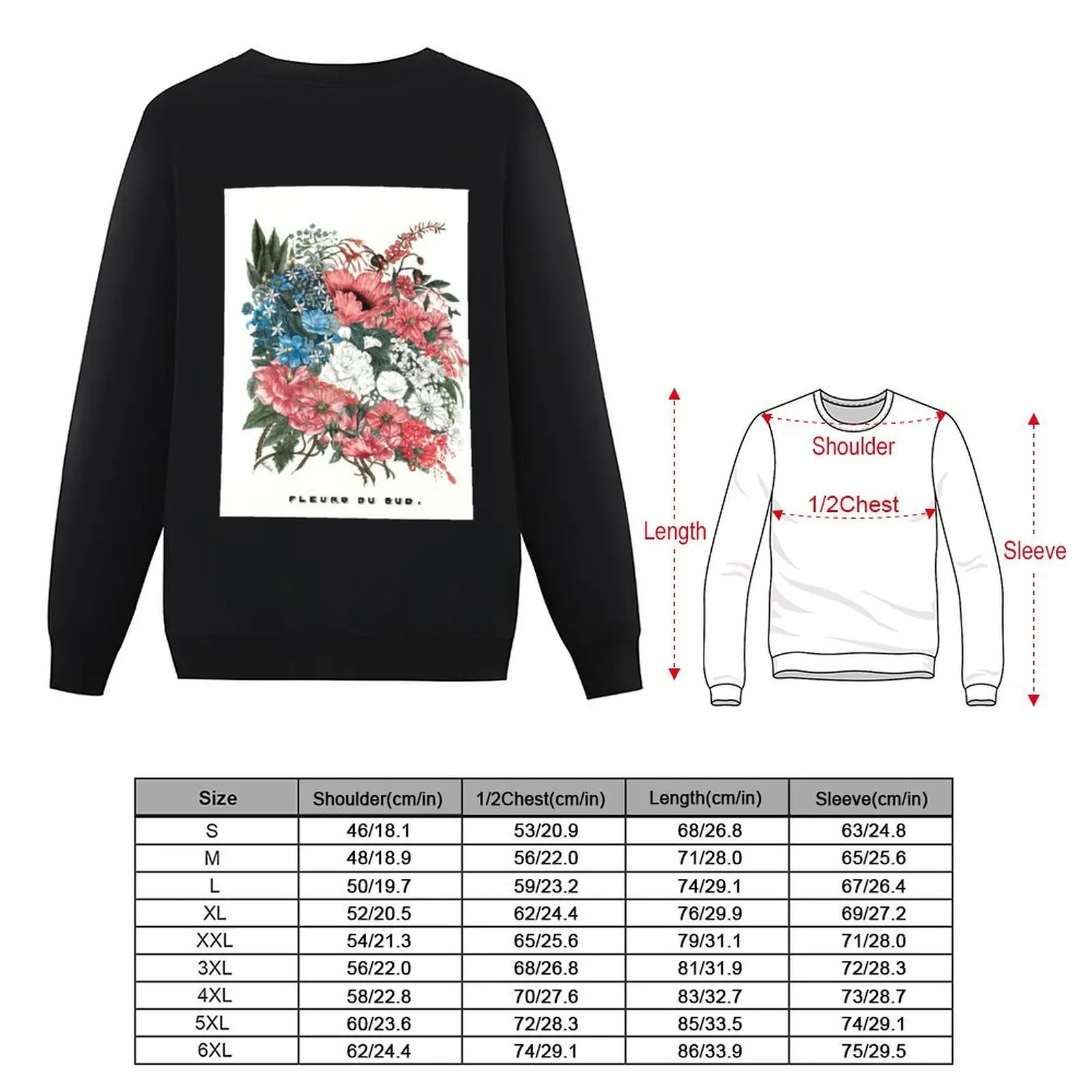 Flowers of the South Pullover korean clothes aesthetic clothing tracksuit men fashion men oversize sweatshirt