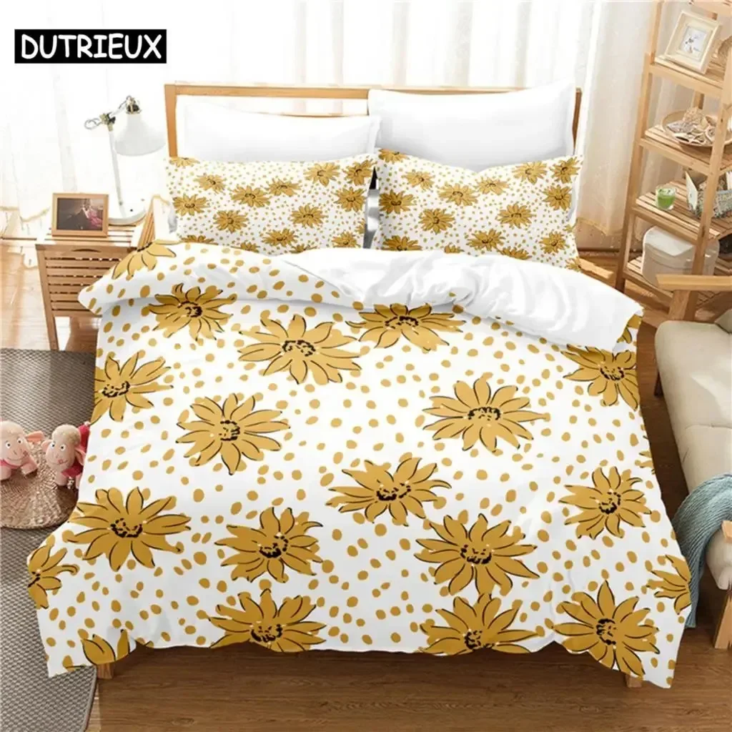 Beautiful Flowers Bedding Set Duvet Cover Set 3d Bedding Digital Printing Bed Linen Queen Size Bedding Set Fashion Design