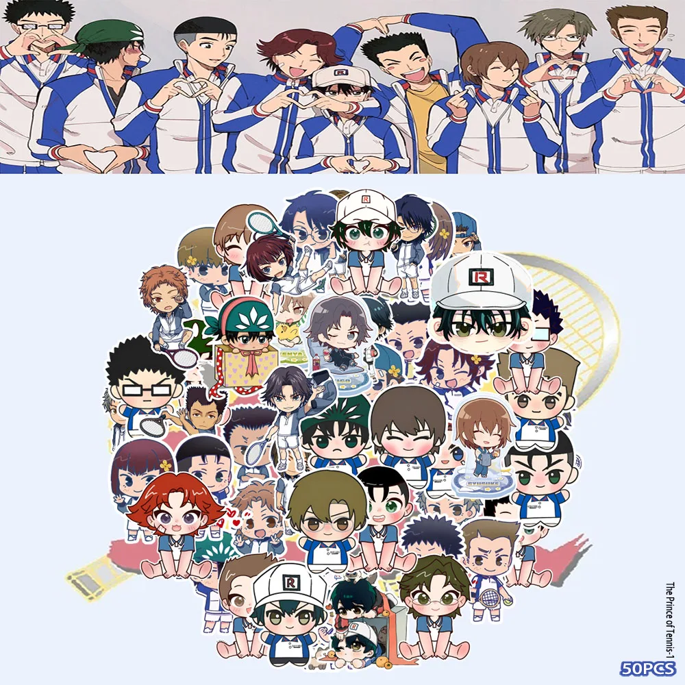 

50PCS Anime Prince Of Tennis Second Dimension Japanese Comics Around DIY Creative Water Cup Sticker Material Sticker