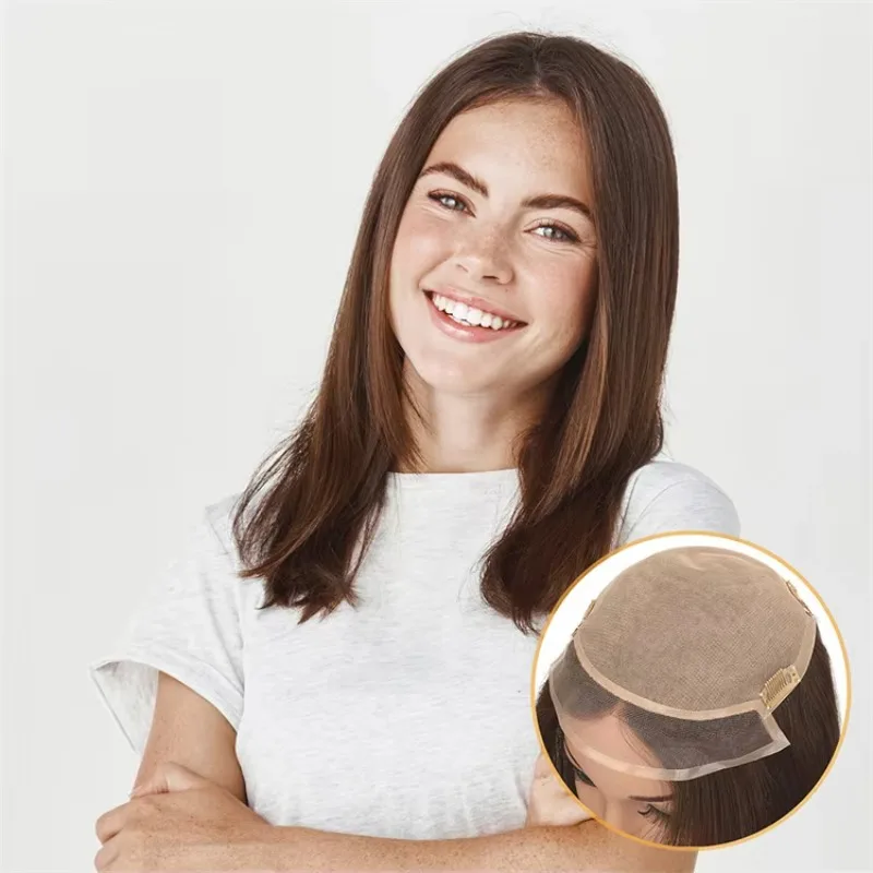 Peruka z jedwabną bazą STL6*6.5, najlepiej sprzedająca się, z jedwabnym topem, dla kobiet.