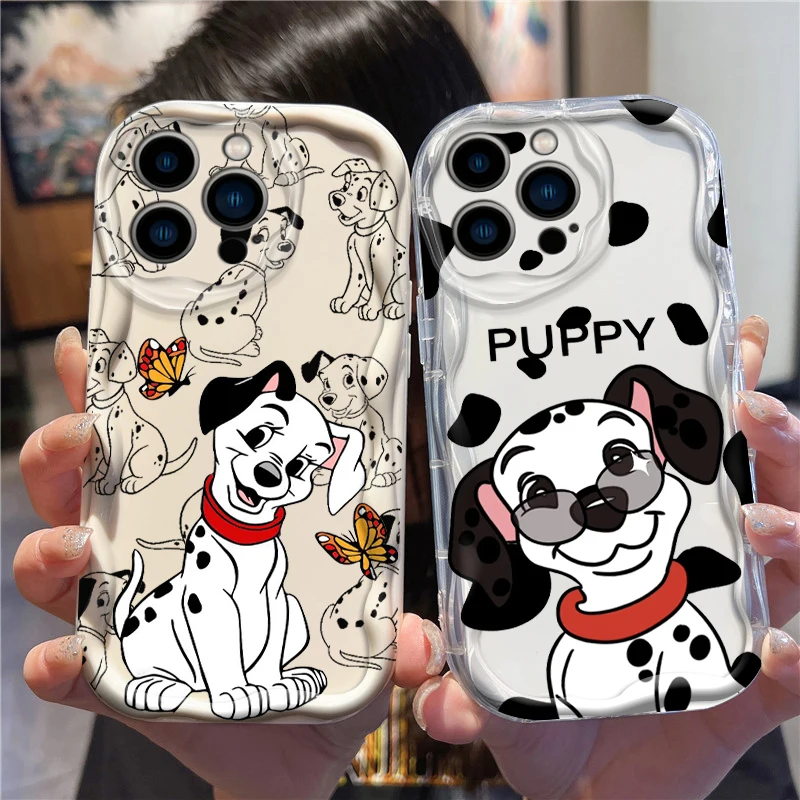 101 Spotted Dog Cute For Apple iPhone 15 14 13 12 11 XS XR X Pro Max Plus Wave Oil Funda Phone Case