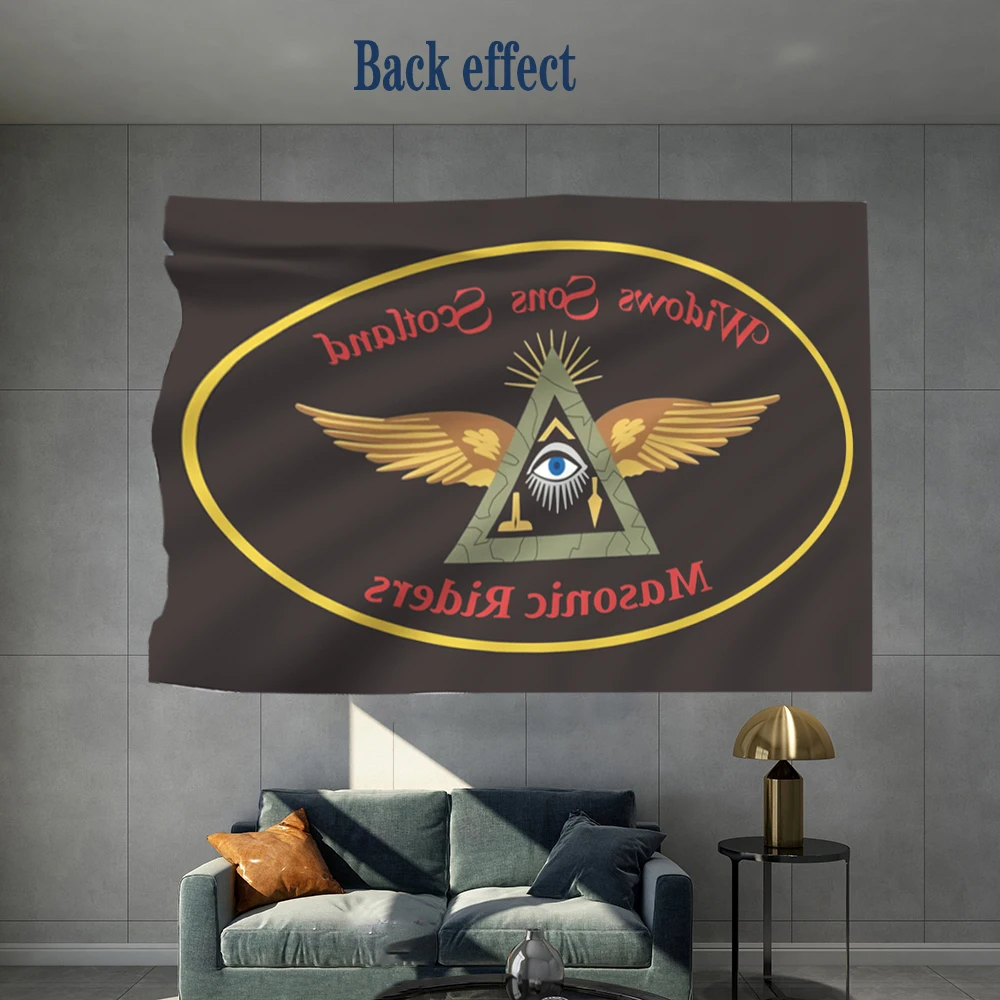 Widows  Sons Scotland Masonic Riders  Eye Of Providence  3X5FT 150X90CM Banner Brass Metal Holes  Home Decorate