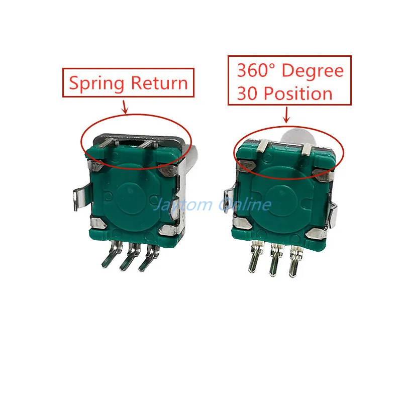 1pc ALPS EC11 Rotary Encoder Code Switch Spring Return 30 Position With Push Button Switch 5pin Handle Length 15/20mm Half Shaft