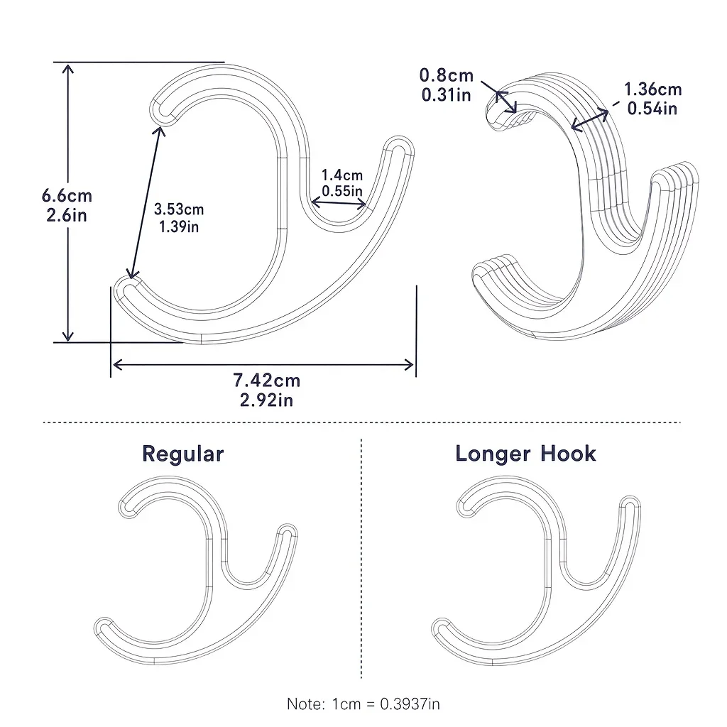 Desk Hanger, C-Shaped No-Drill Table Edge Bag Hook, for Backpack, Handbag, Headphones & Kitchen Items, Fits 15-35mm Desks
