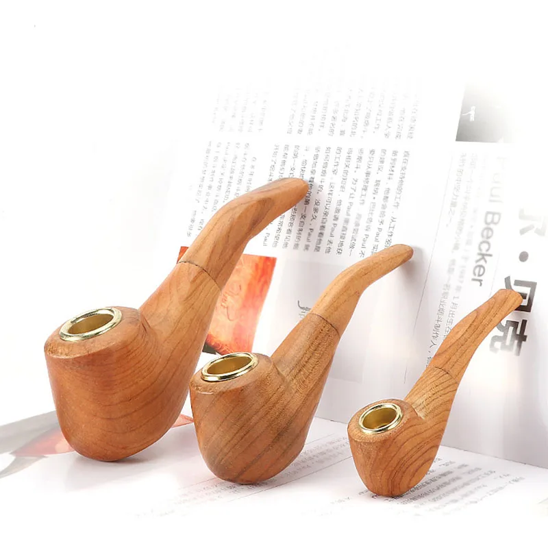 Solid Wood Classic Pipe Smoking High Quality Wood Tobacco Pipe Smoke Smoking Accessories