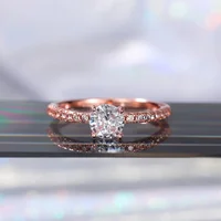 Huitan Wedding Band Eternity Rings Women Brilliant Round Zirconia Luxury Engagement Rings Thin Elegant Female Jewelry Drop Ship - Image 4