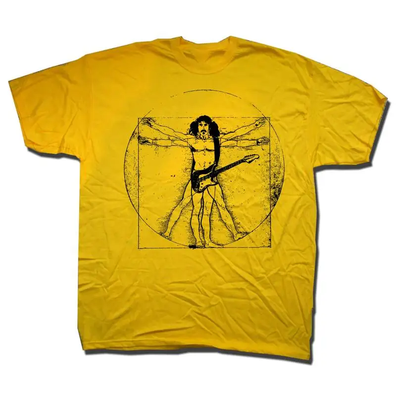 Hot Frank Zappa T-shirt Yellow Cotton Unisex Tee All Sizes S to 5Xl