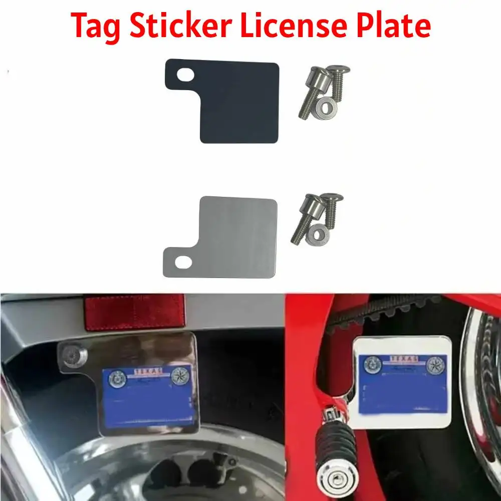 

Universal Inspection Tag Sticker Renewal License Plate Holder Display Plate For Harley For Honda CB650R For Yamaha MT 01 07 09