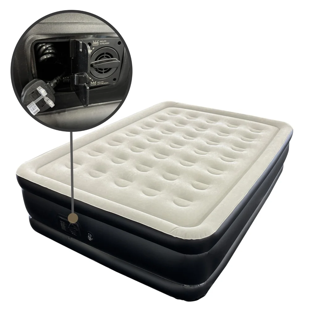 

Factory Customized Color King Double Size Portable with Carry Bag Rechargeable BS Plug Air Bed Inflatable Mattress CE Certified