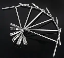 Fixed integrated T-shaped socket wrench T-bar Chromium vanadium alloy steel metric 6mm 7mm 8mm 9mm 10mm 11mm 12mm 13mm 14mm
