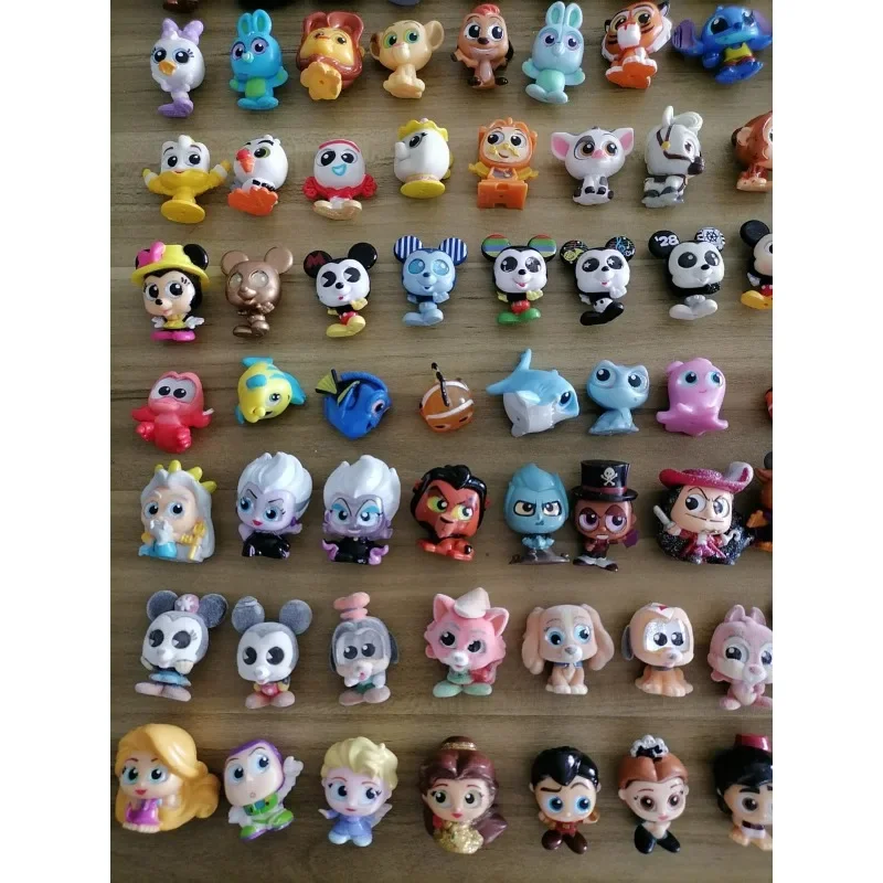 Disney Doorables Anime Fourth Generation Cute Elsa Minnie Kawaii Glass Eye Figure Model Doll Toys Desktop Ornaments Kids Gifts