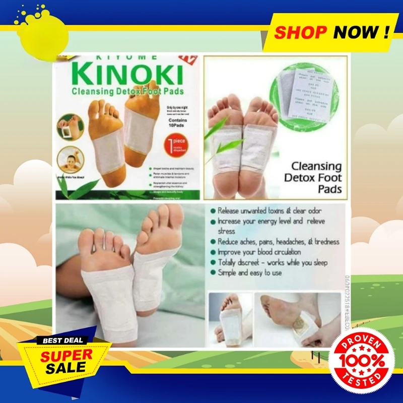 KINOKI Cleaning Detox Foot Pads 1 Box 10 Pads Organic Herbal Foot SPA Patch Dropshipping nettoyant pied Health Care Sleeping Pad