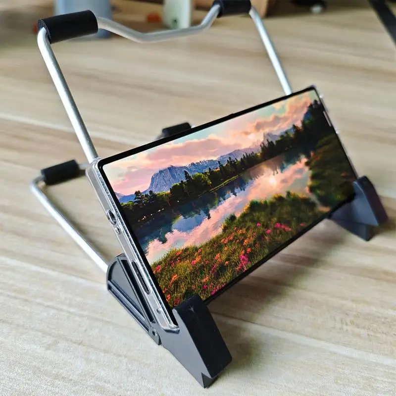 Tablet Stand Desktop Stand Dock Holder Portable Foldable Aluminum Frame Storage For Bed Reading Travel Bedside Car Desk Offices