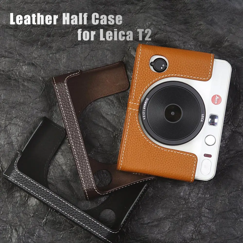 

Leather Camera Half Case Camera Genuine Leather Bag Sofort2 Case Handmade Half Case For Leica Sofort 2 Case Leash Camera Strap