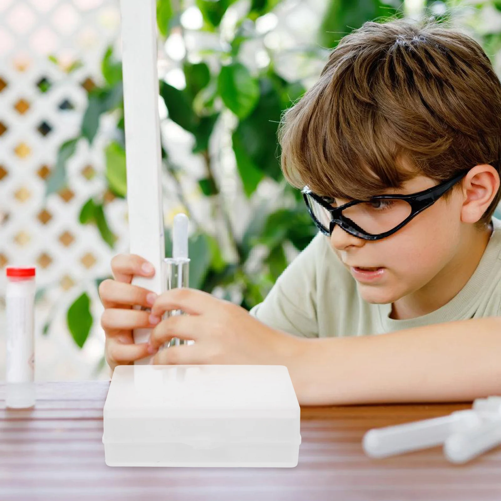 

Laboratory Test Tube Box 96-Hole Sample Tube Holder Space-Saving Storage Box for Tubes Pipette Tip Container