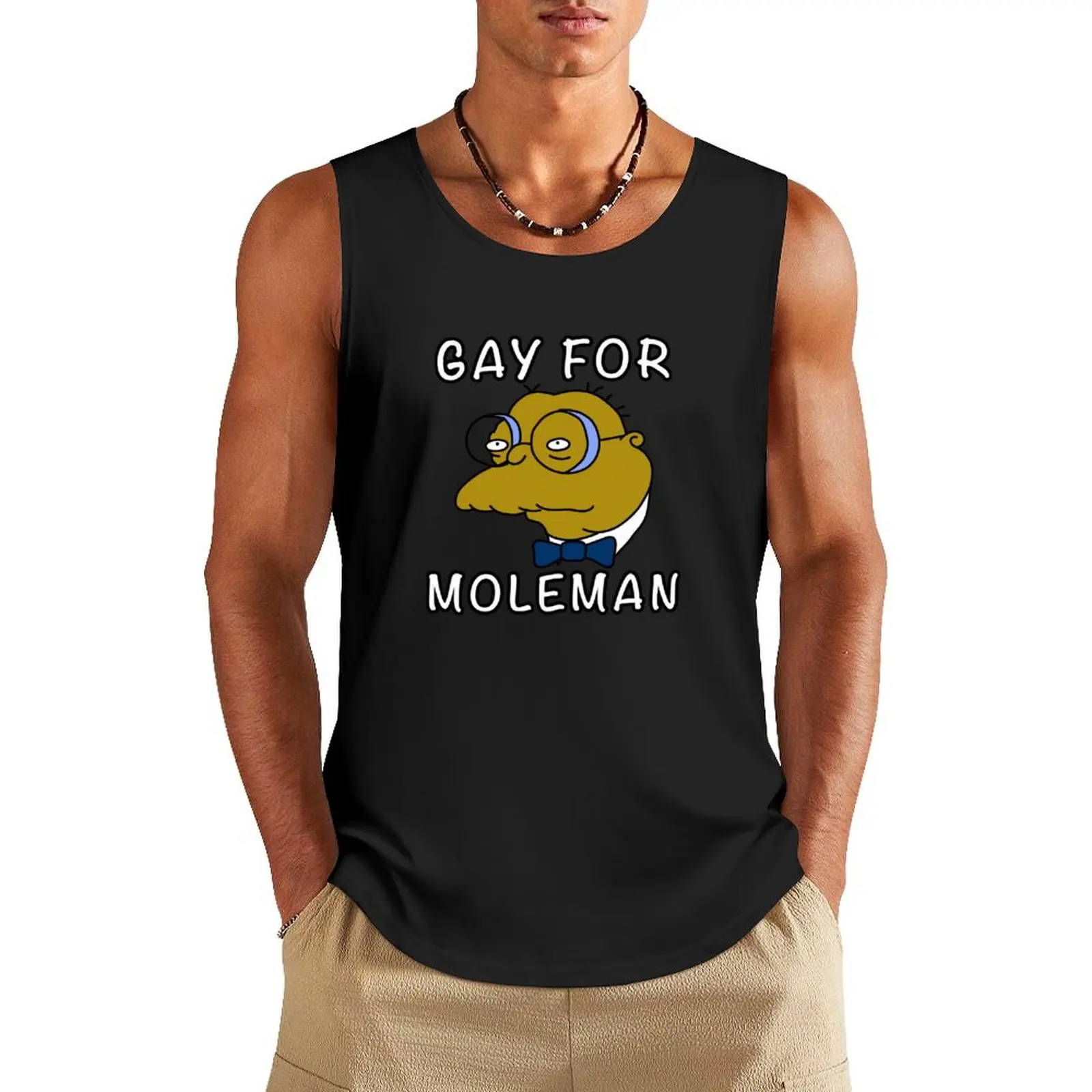 Gay for Moleman Tank Top basketball gym shirt men gym men vest men