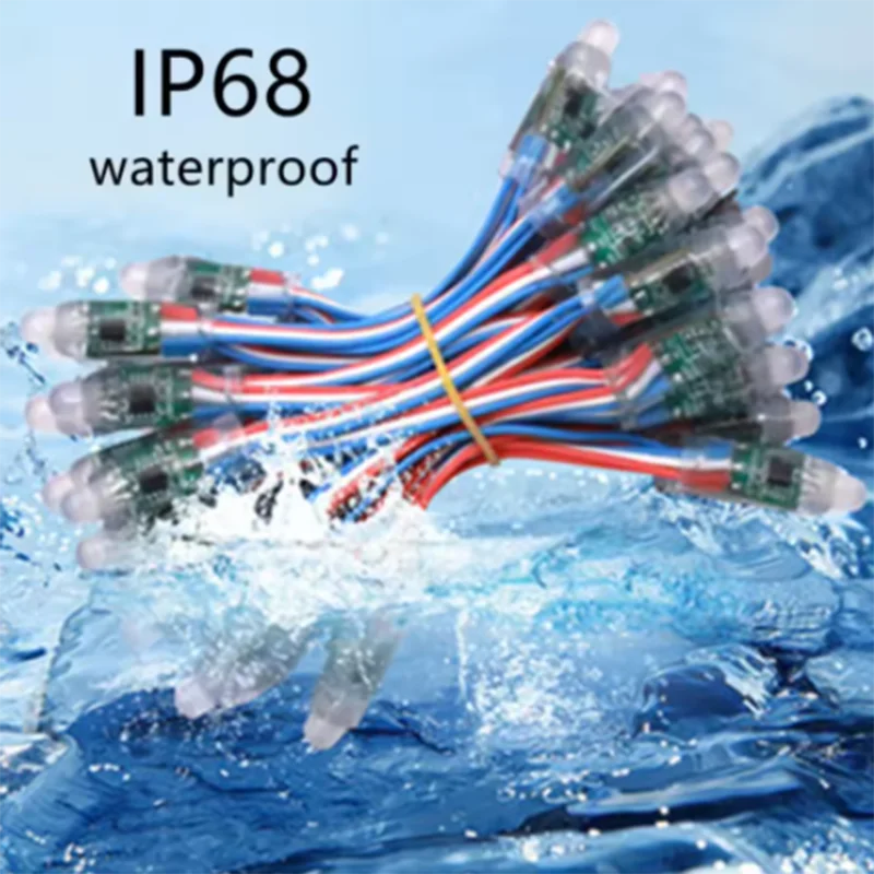 2025 nuovo WS2811 DC5V 12mm Pixel LED a colori Luci della stringa IP68 Impermeabile RGB Modulo LED indirizzabile digitale Luce 50 pezzi