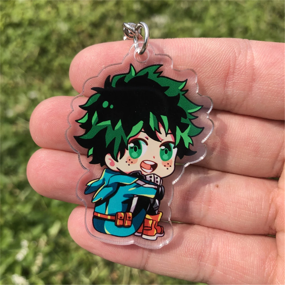 Anime Boku no hero academia Asui Tsuyu Midoriya Izuku OCHACO urura Cosplay akrilik gantungan kunci Aksesori liontin