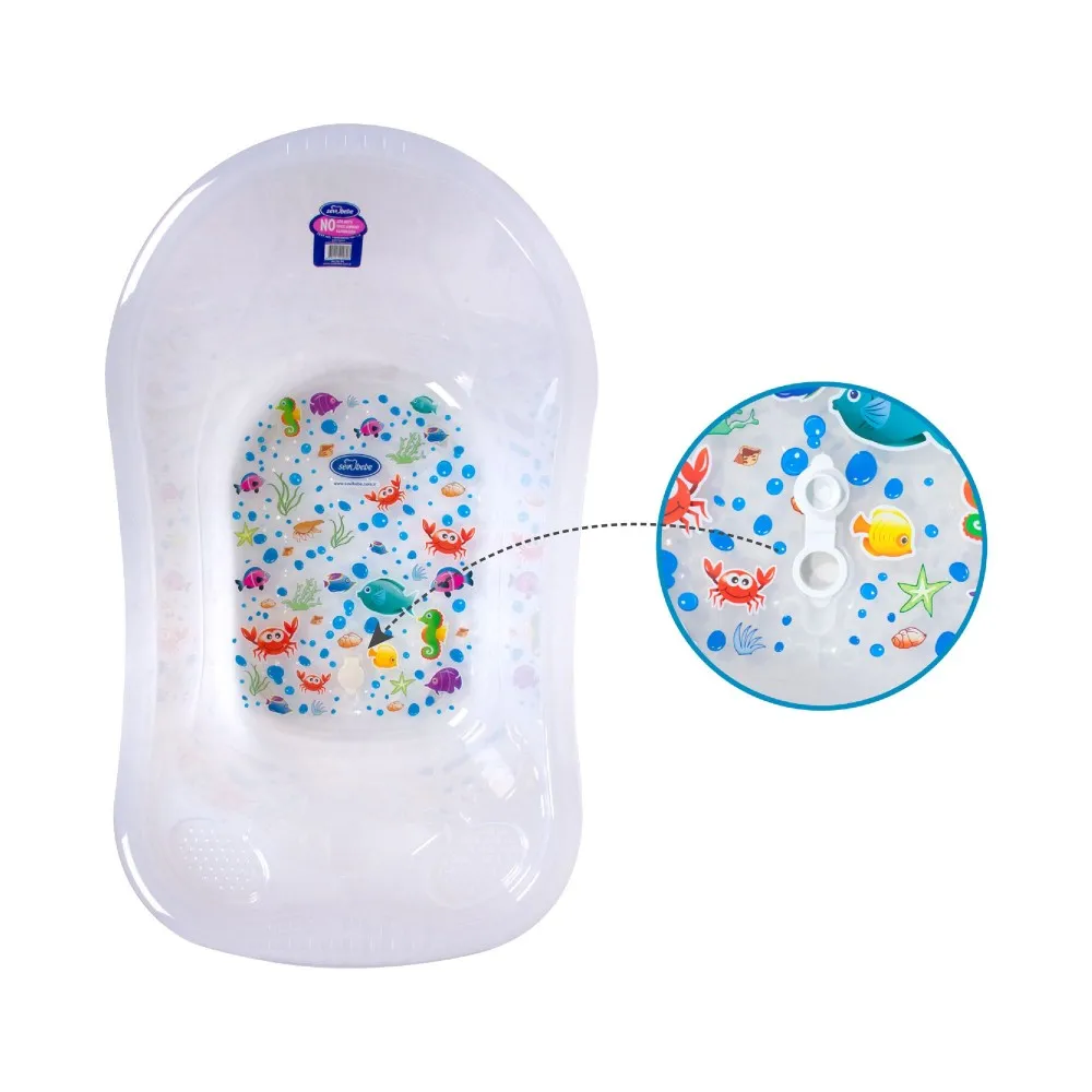 White Color Patterned Transparent Giderli Baby Tub