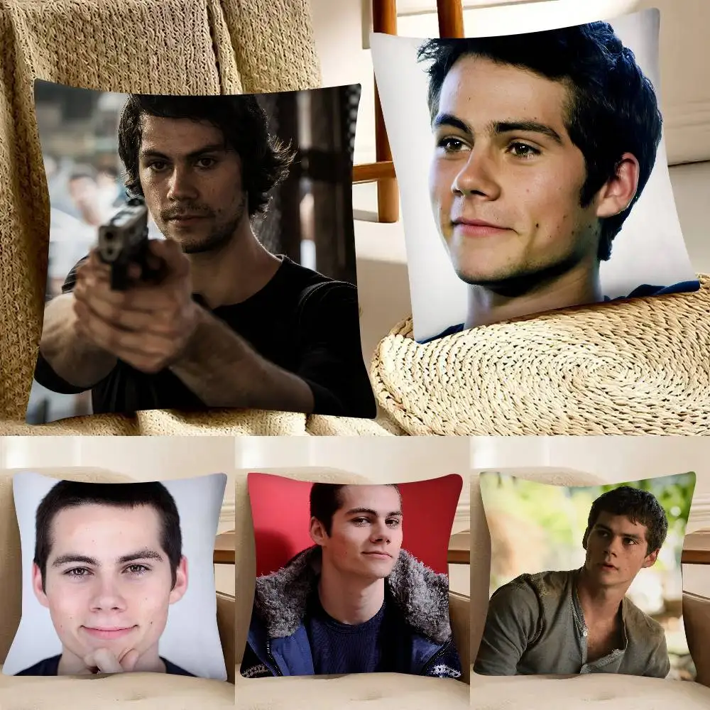 Actor Dylan O Brien Pillow Case Fashion Square Pillowcase Bedroom Sofa Room Ins Decoration Leisure