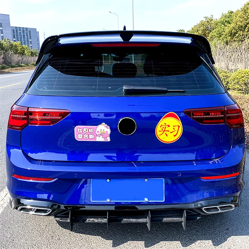 2020 + For VW Golf 8 MK8 ClubSport Style Car Rear Trunk Boot Spoiler Wing Roof Spoiler Tail Tailgate Splitter HIGH KICK DUCKBILL