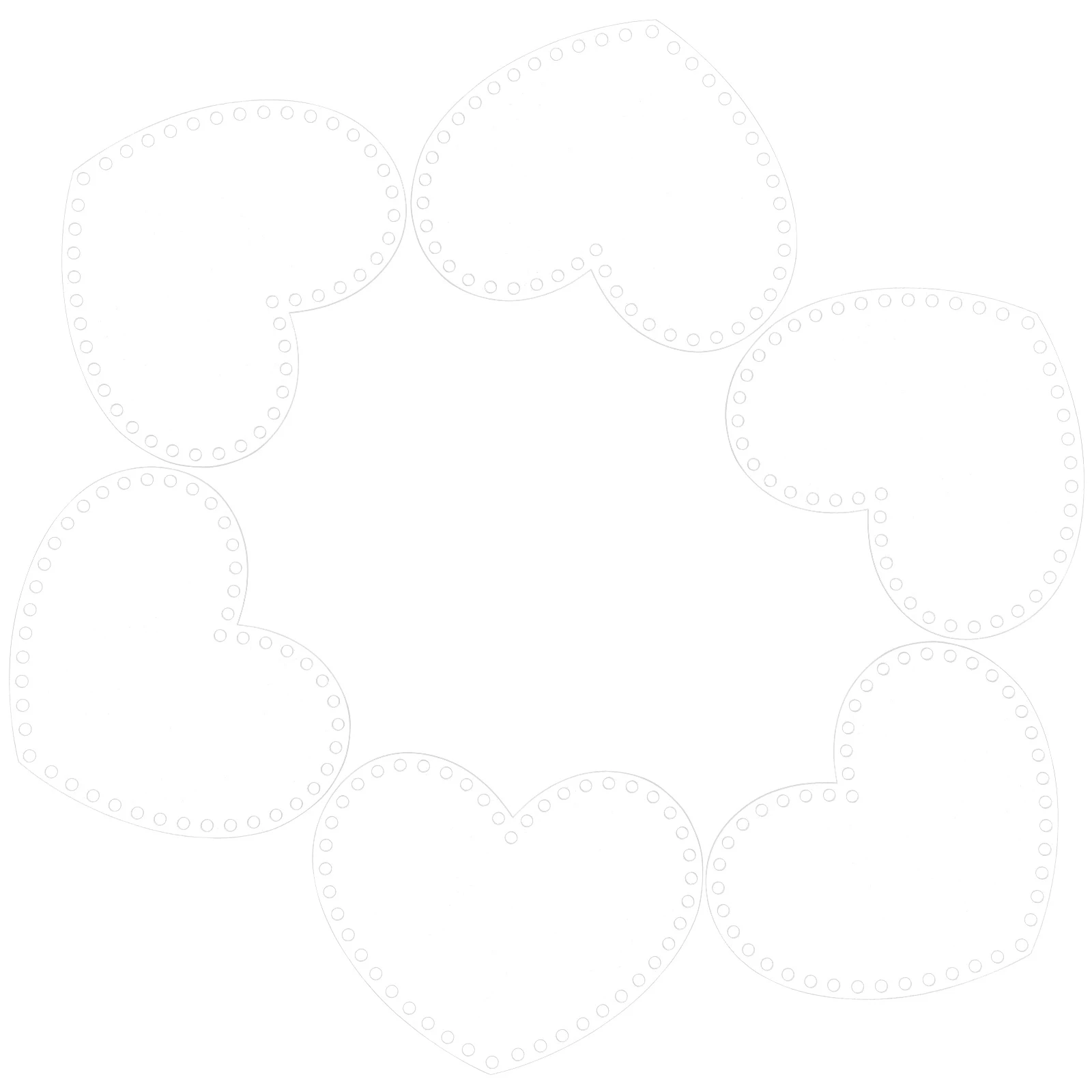 

6Pcs DIY Bag Material Clear Acrylic Boards for Handmade Braided Bag Weaving Craft Kit Tools Accessories Heart Shape