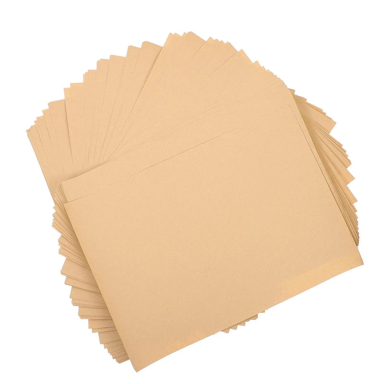 100 Pcs A4 Kraft Cardboard 4K Paper DIY Writing Cardboards Square Graffiti Thick
