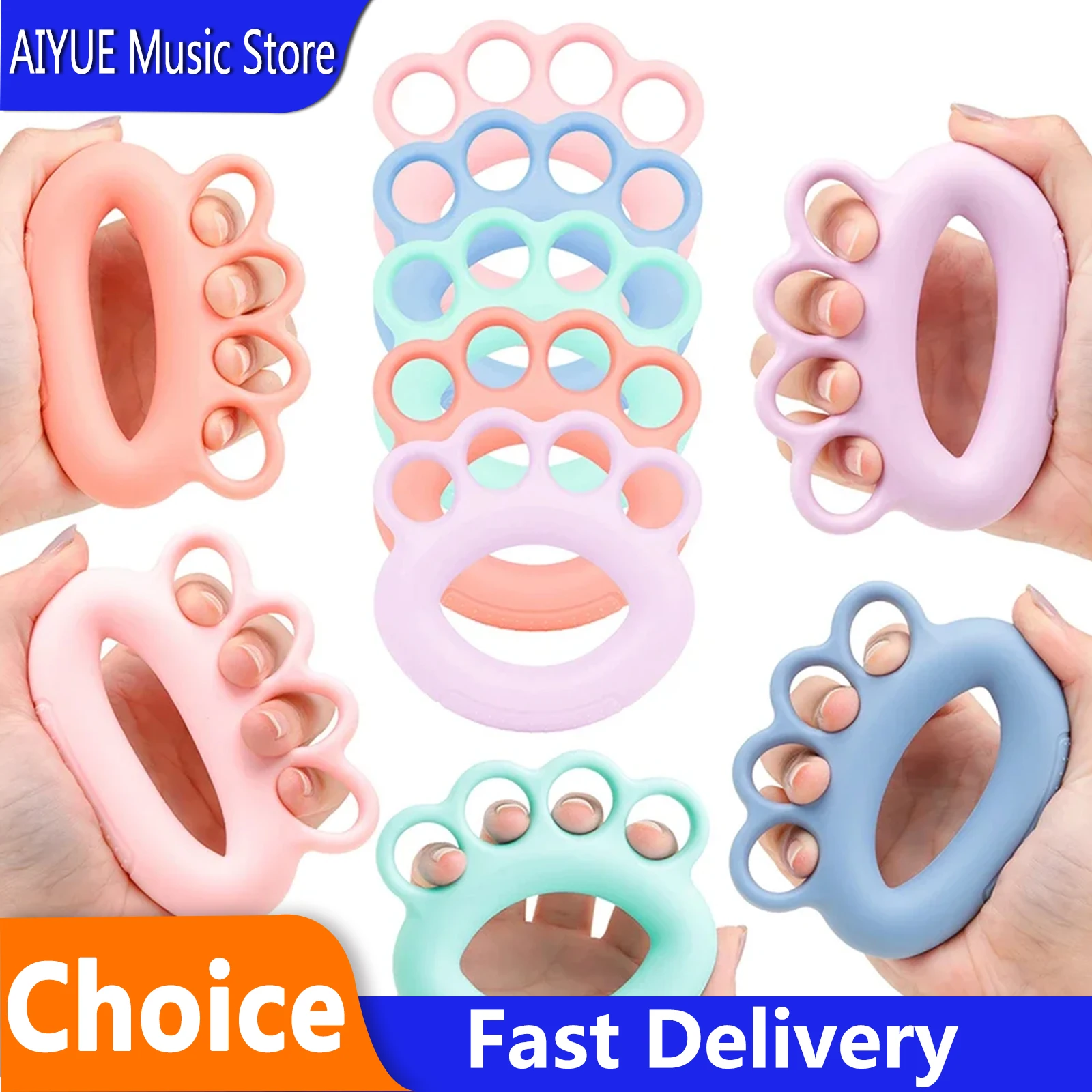 IRIN Silicone Finger Trainer Hand Grip Exerciser Improve Finger Strength Guitar Trainers Practice Accessory