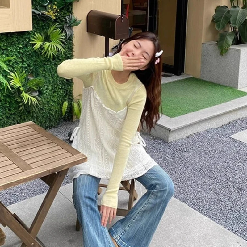 White Lace Suspender Dress 2025 Early Spring Japanese Short Gauze Skirt Seaside Holiday Bottoming Skirt Top